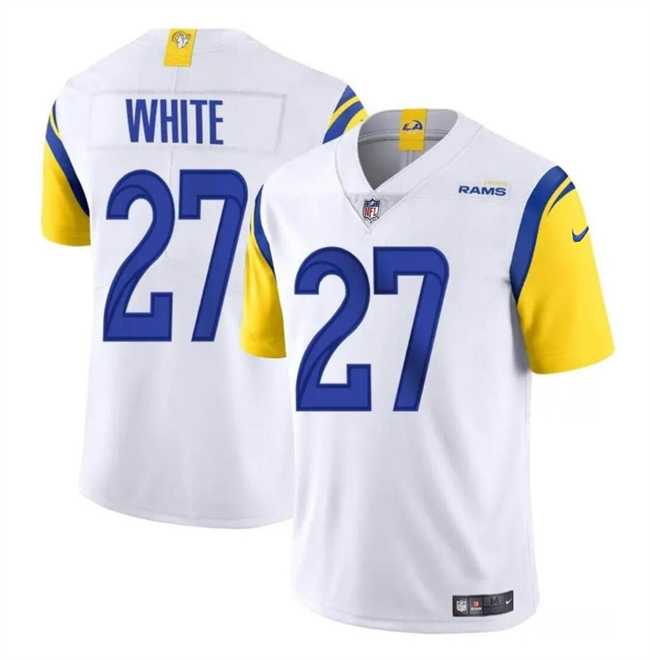Youth Los Angeles Rams #27 TreDavious White White Vapor Untouchable Stitched Jersey Dzhi->youth nfl jersey->Youth Jersey